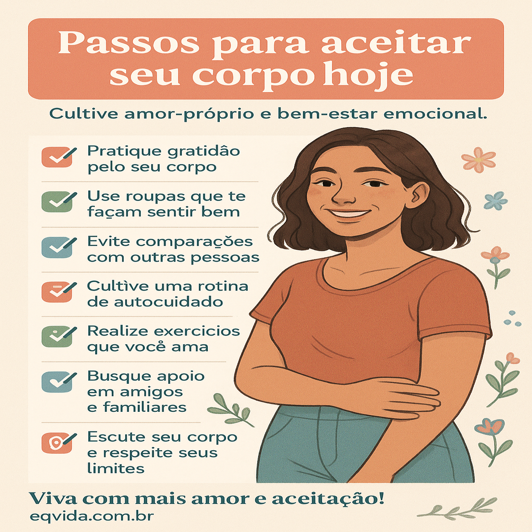 Como aceitar seu corpo hoje e viver com mais amor