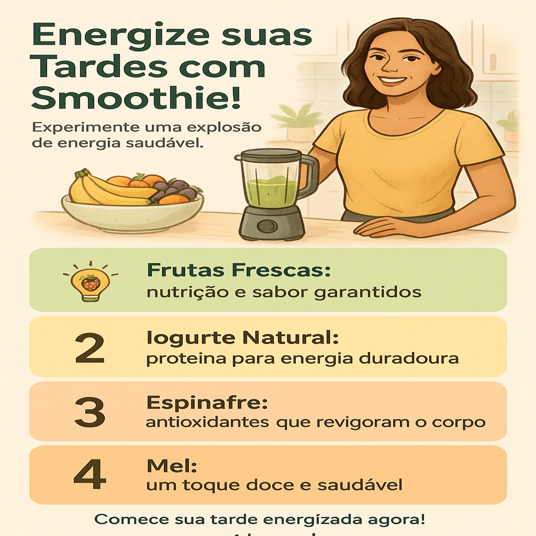 Descubra uma Receita de Smoothie para Energizar Suas Tardes