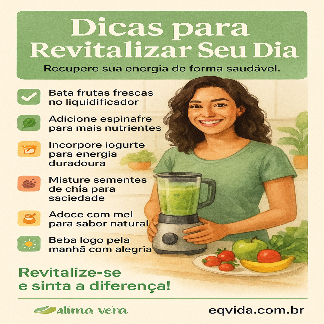 Smoothie para Combater Fadiga e Revitalizar Seu Dia