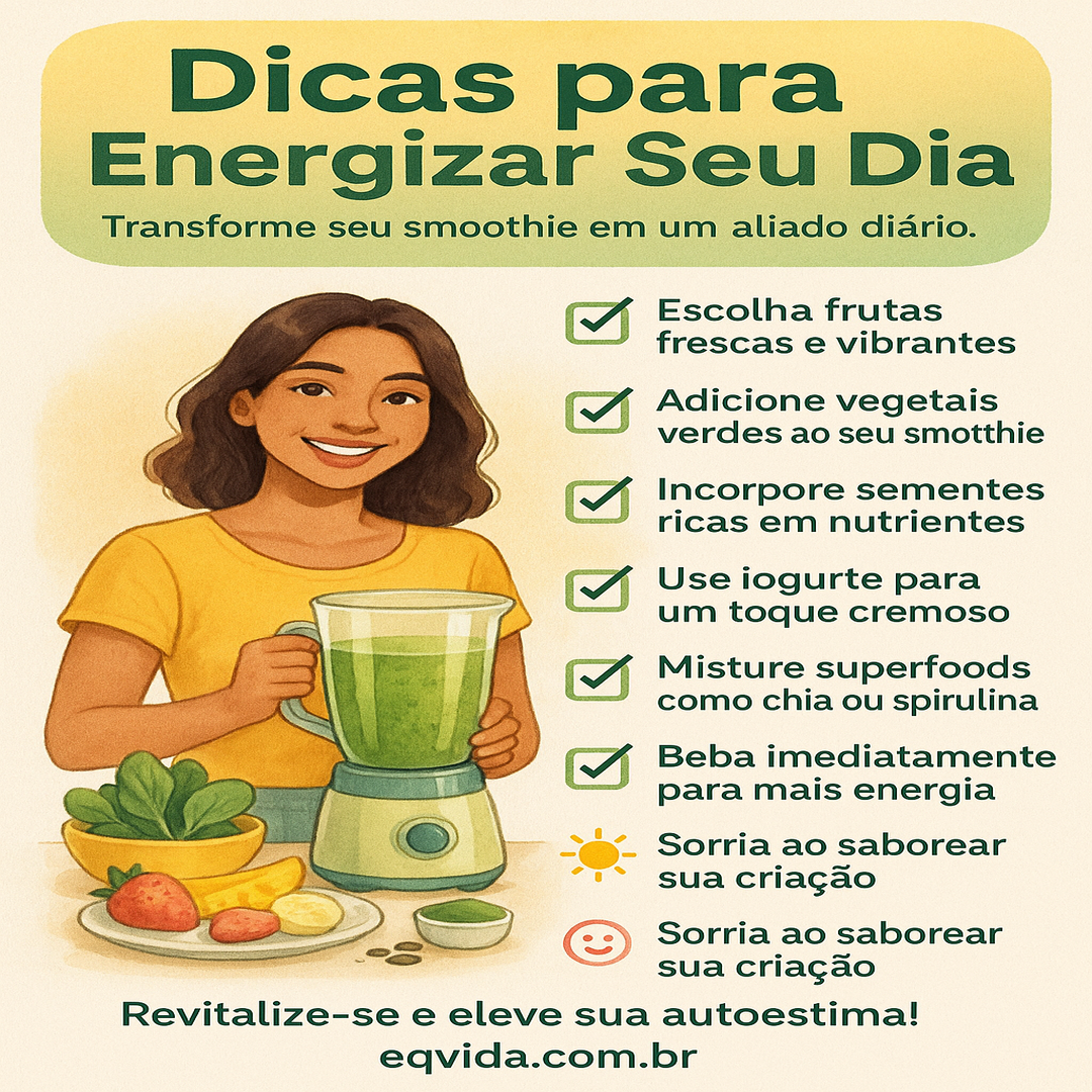 Smoothie para Energizar Seu Dia e Elevar Sua Autoestima
