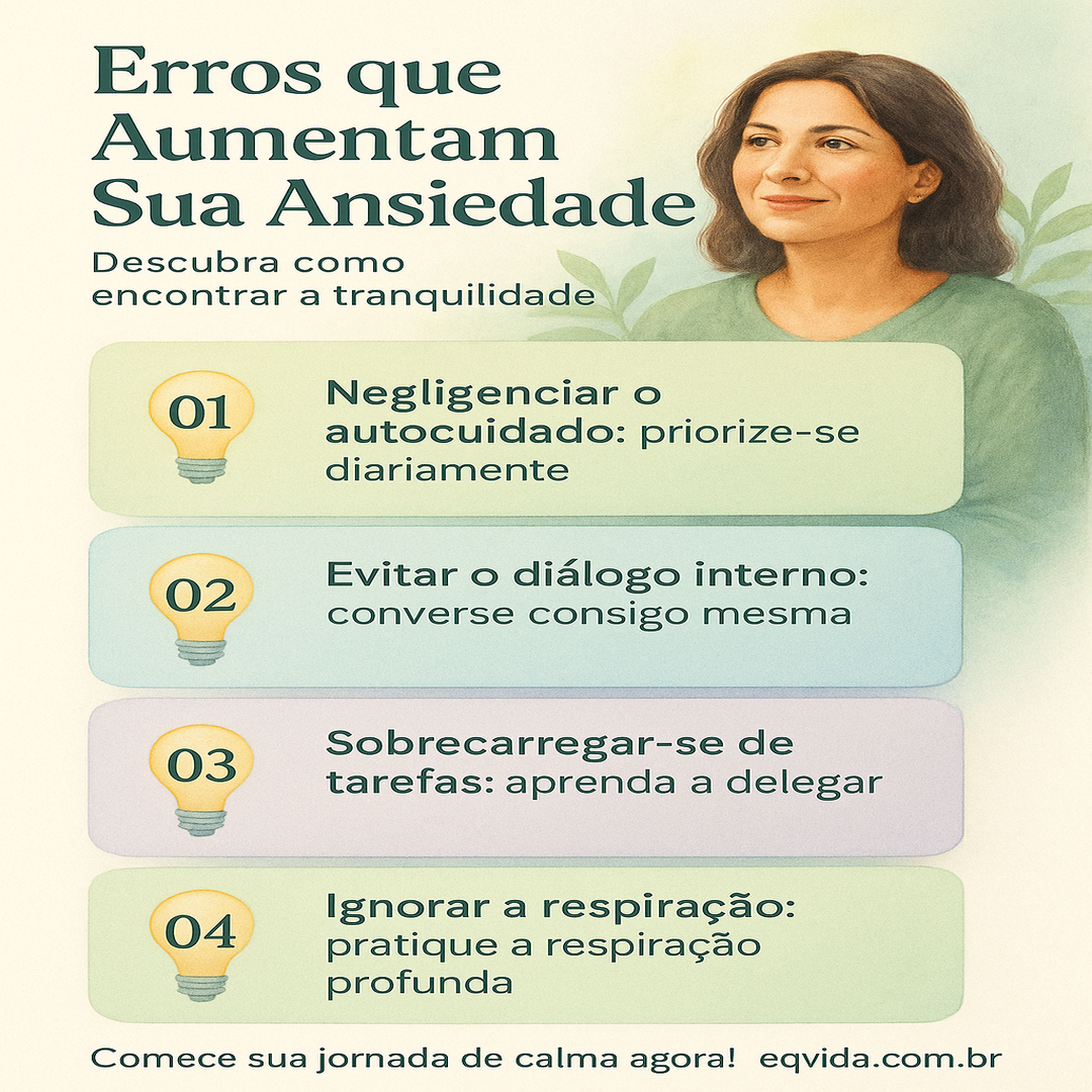 Descubra os 5 erros que alimentam sua ansiedade
